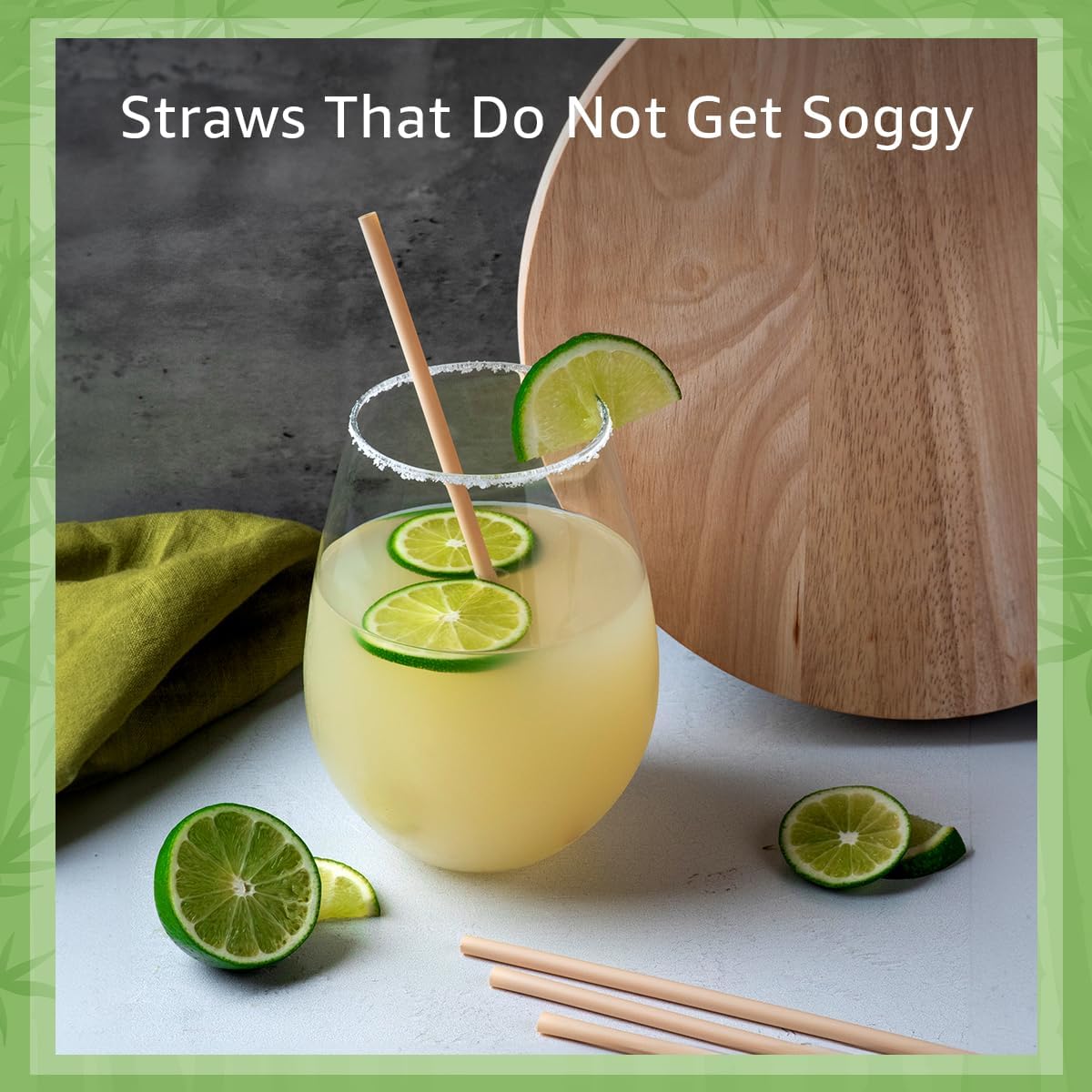4000 Pack Disposable Bamboo Powder Straws - 7.88" Compostable Single Wrapped Drinking Straws | Durable Disposable Straws for Hot & Cold Drinks | Biodegradable Straws for Commercial or Home Use