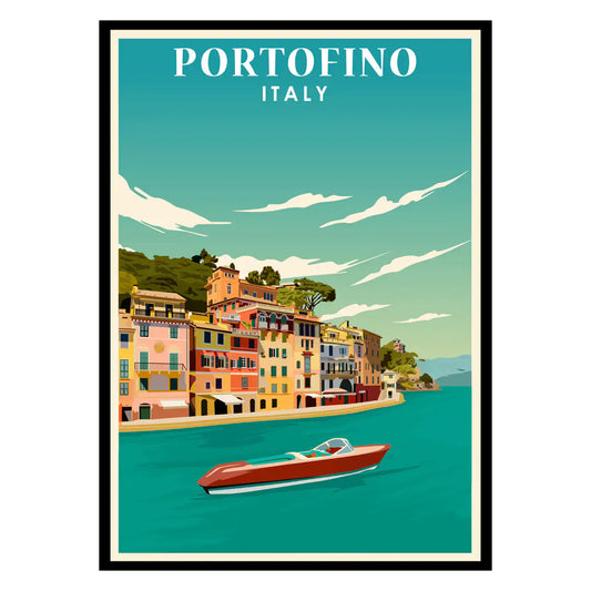Portofino Harbor Dream Poster