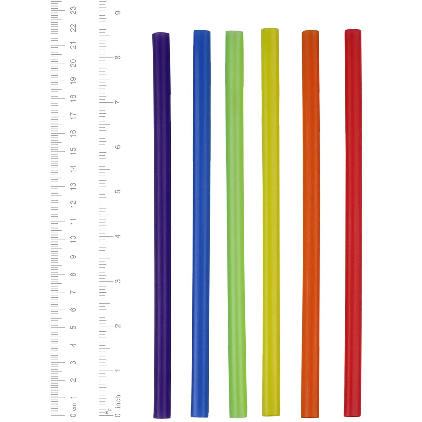 Comfy Package [Case of 6,000] 10.02" High Long Flexible Straws, Disposable Plastic Drinking Straws - Assorted Colors