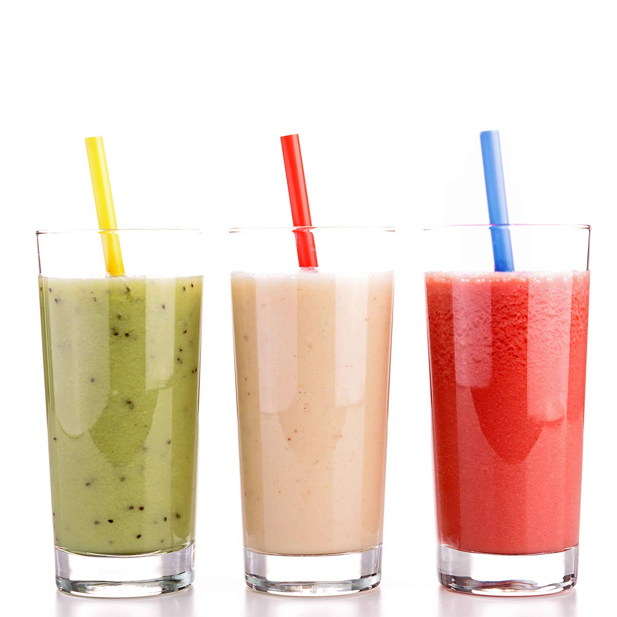 Comfy Package [Case of 6,000] 10.02" High Long Flexible Straws, Disposable Plastic Drinking Straws - Assorted Colors