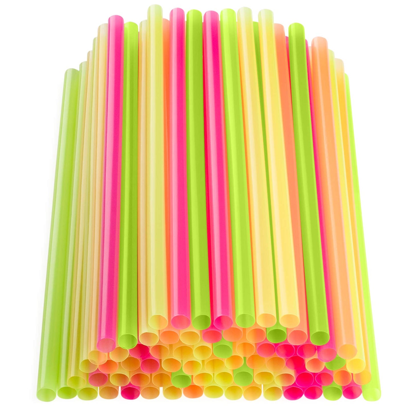 Comfy Package [Case of 6,000] 10.02" High Long Flexible Straws, Disposable Plastic Drinking Straws - Assorted Colors