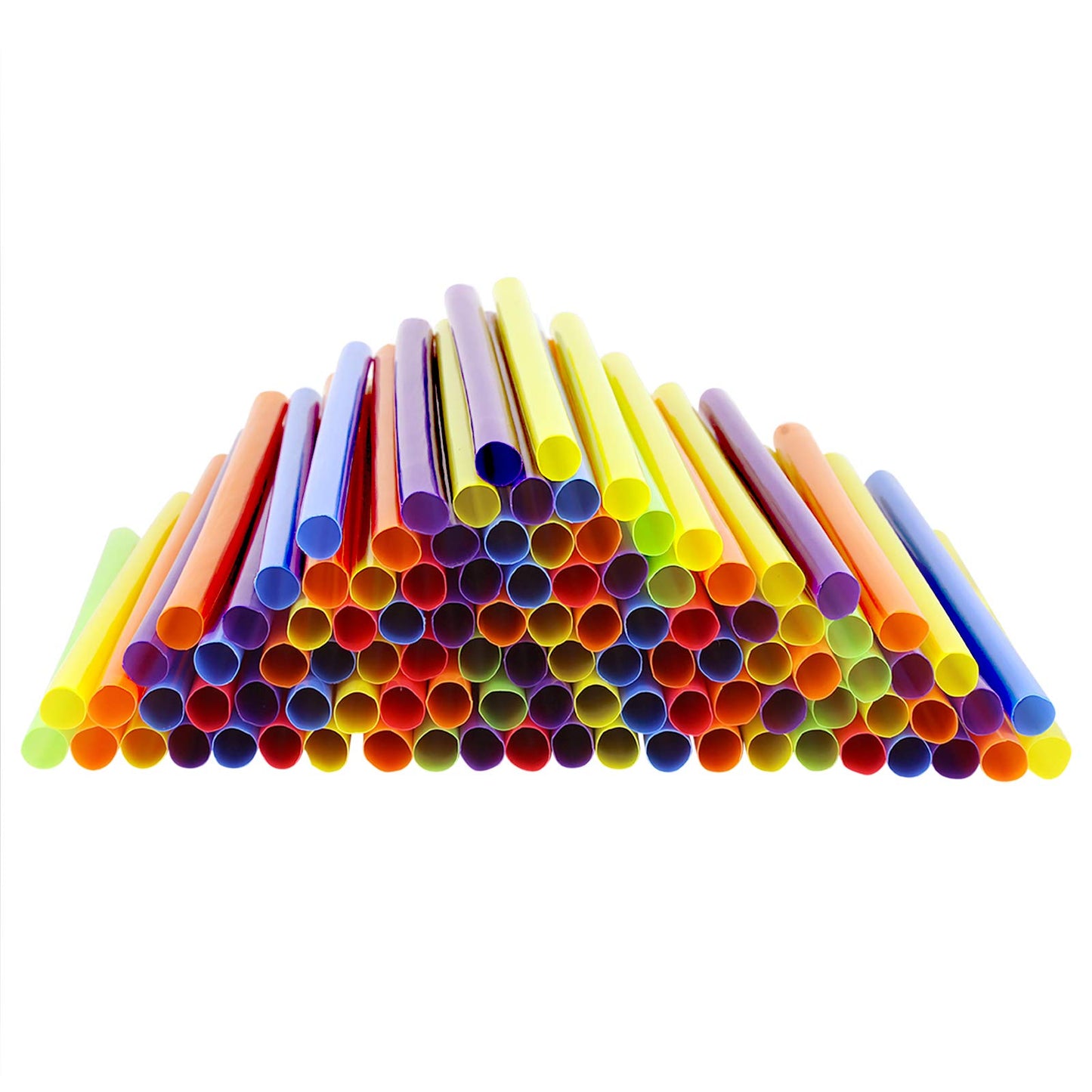 Comfy Package [Case of 6,000] 10.02" High Long Flexible Straws, Disposable Plastic Drinking Straws - Assorted Colors