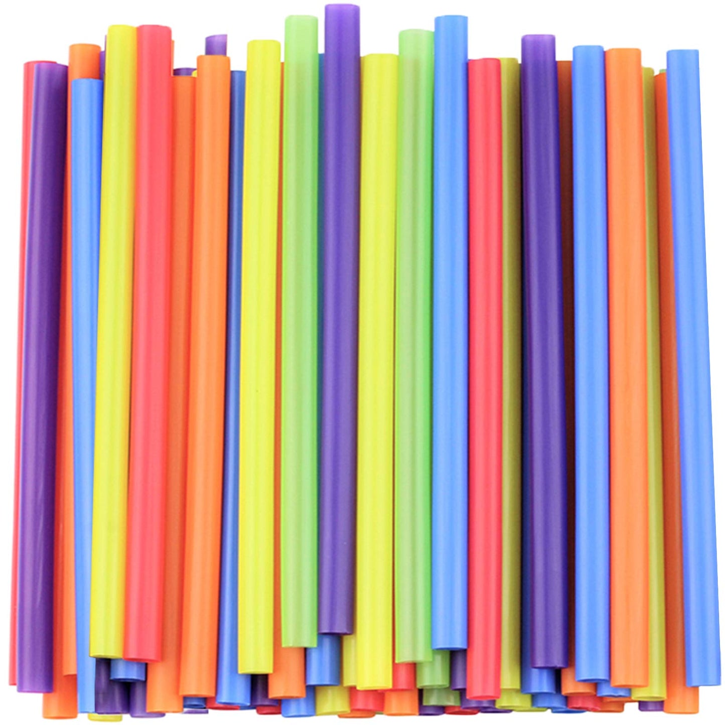 Comfy Package [Case of 6,000] 10.02" High Long Flexible Straws, Disposable Plastic Drinking Straws - Assorted Colors