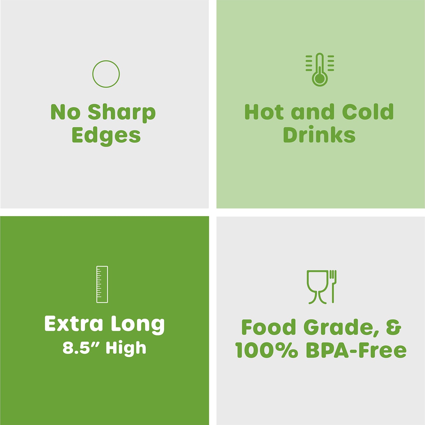 Comfy Package [Case of 6,000] 10.02" High Long Flexible Straws, Disposable Plastic Drinking Straws - Assorted Colors